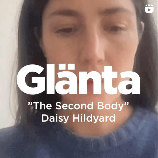 Daisy Hildyard läser ur essän ”The Second Body” i det senaste numret av Glänta, som handlar om gränssnitt.
